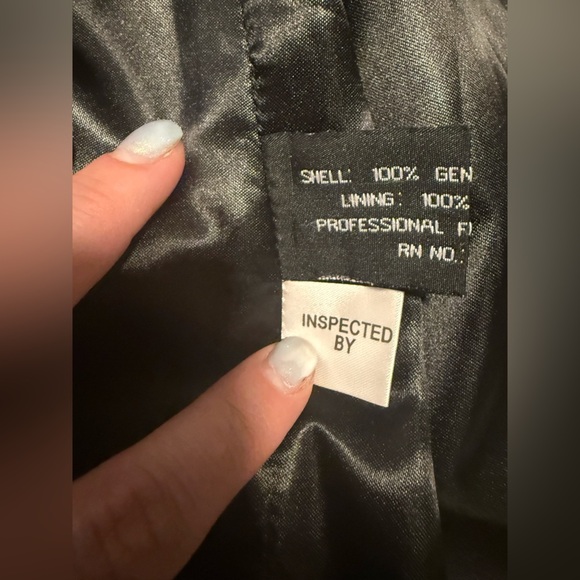 Genuine Rabbit Fur Black and Tan Teddy Jacket with Plush Texture and High Collar - Picture 6 of 11